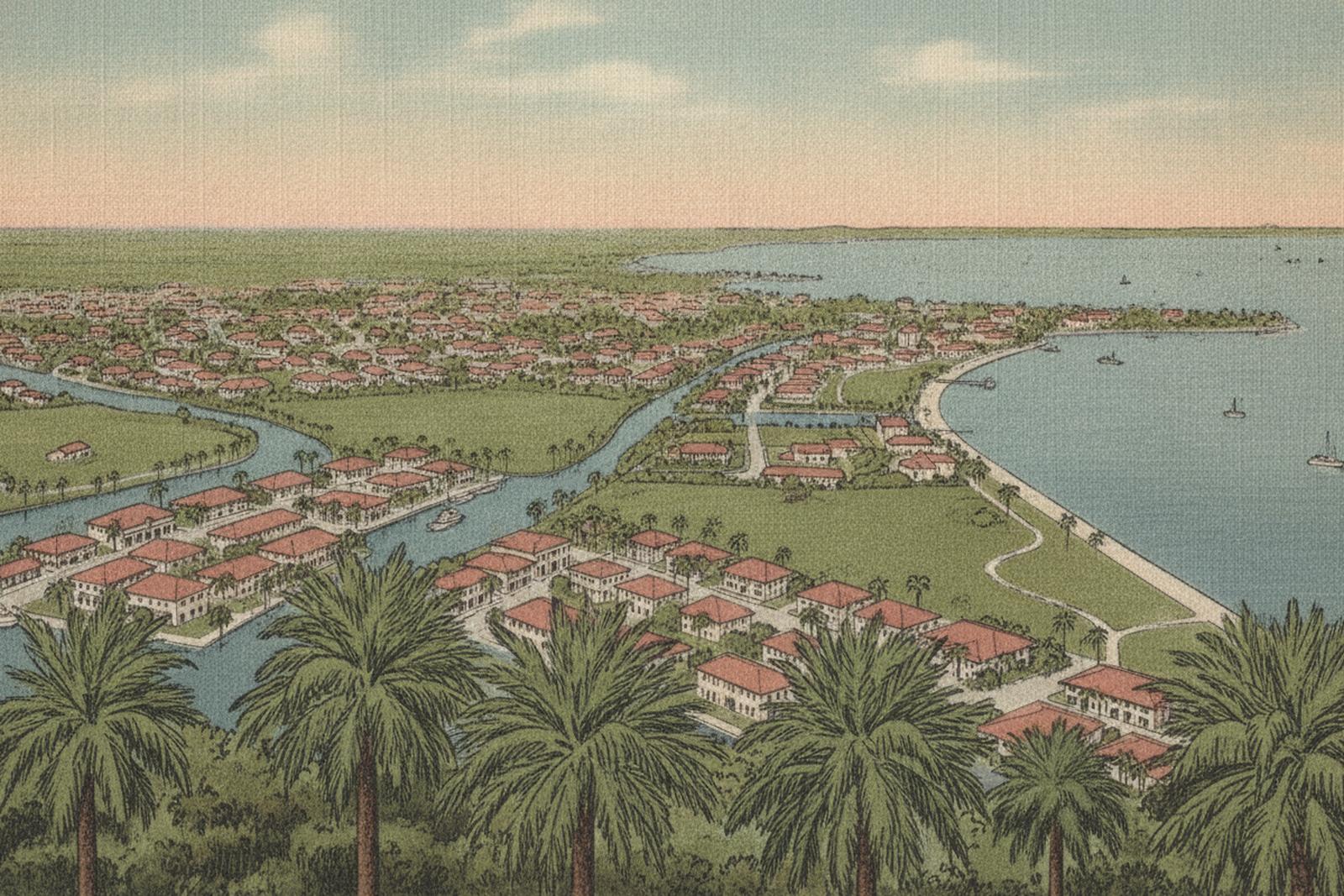 The best neighborhoods in St. Petersburg — St. Petersburg, vintage-postcard-style illustration