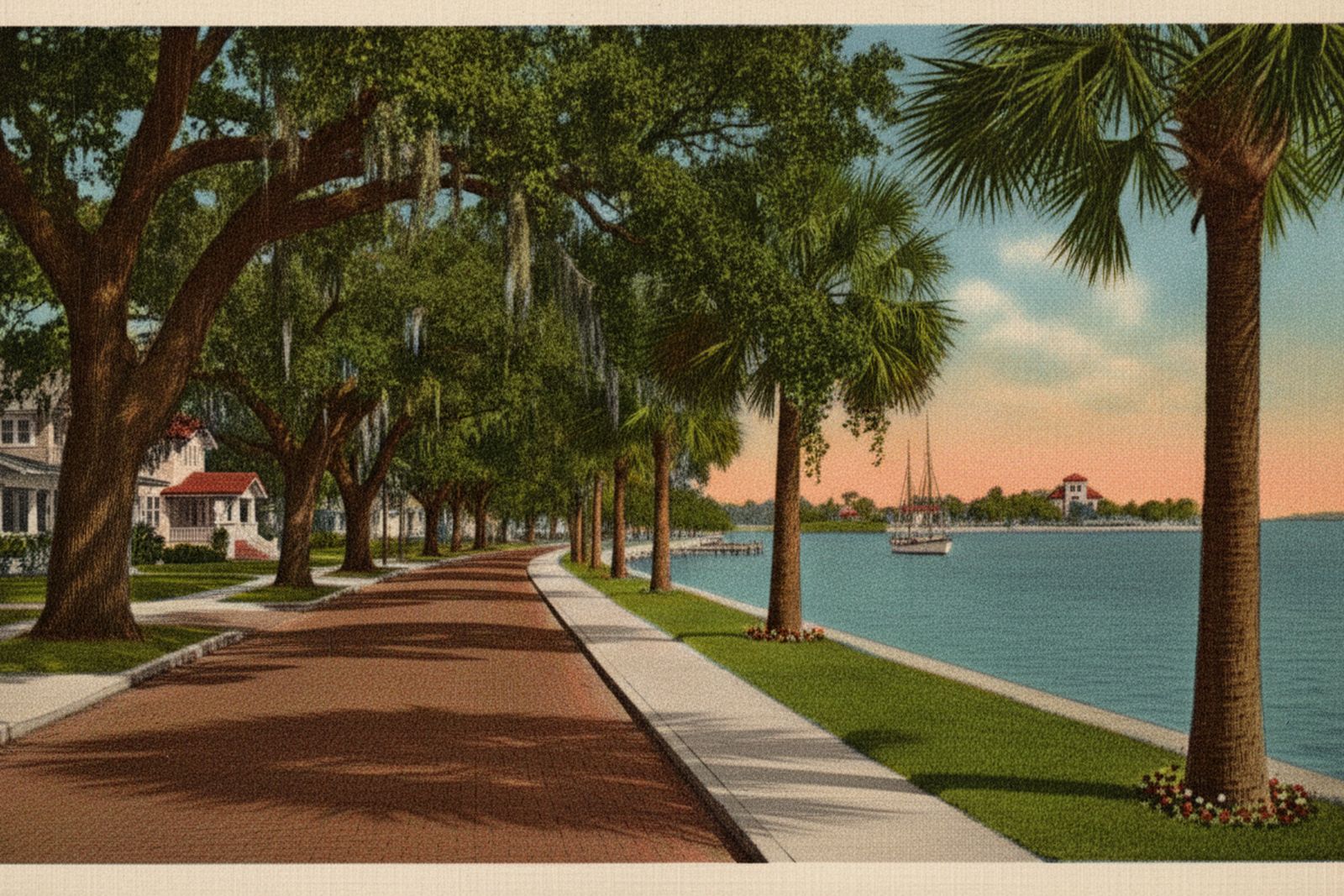 Old Northeast, St. Petersburg — vintage-postcard-style illustration